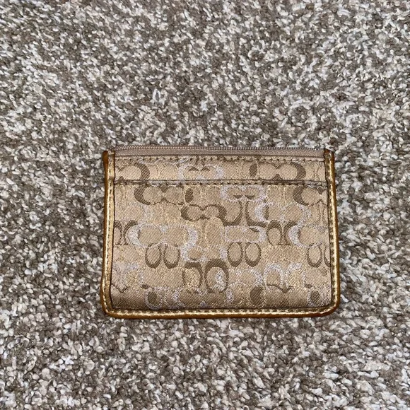 Coach Brown Monogram Card Holder - Picture 1 of 3